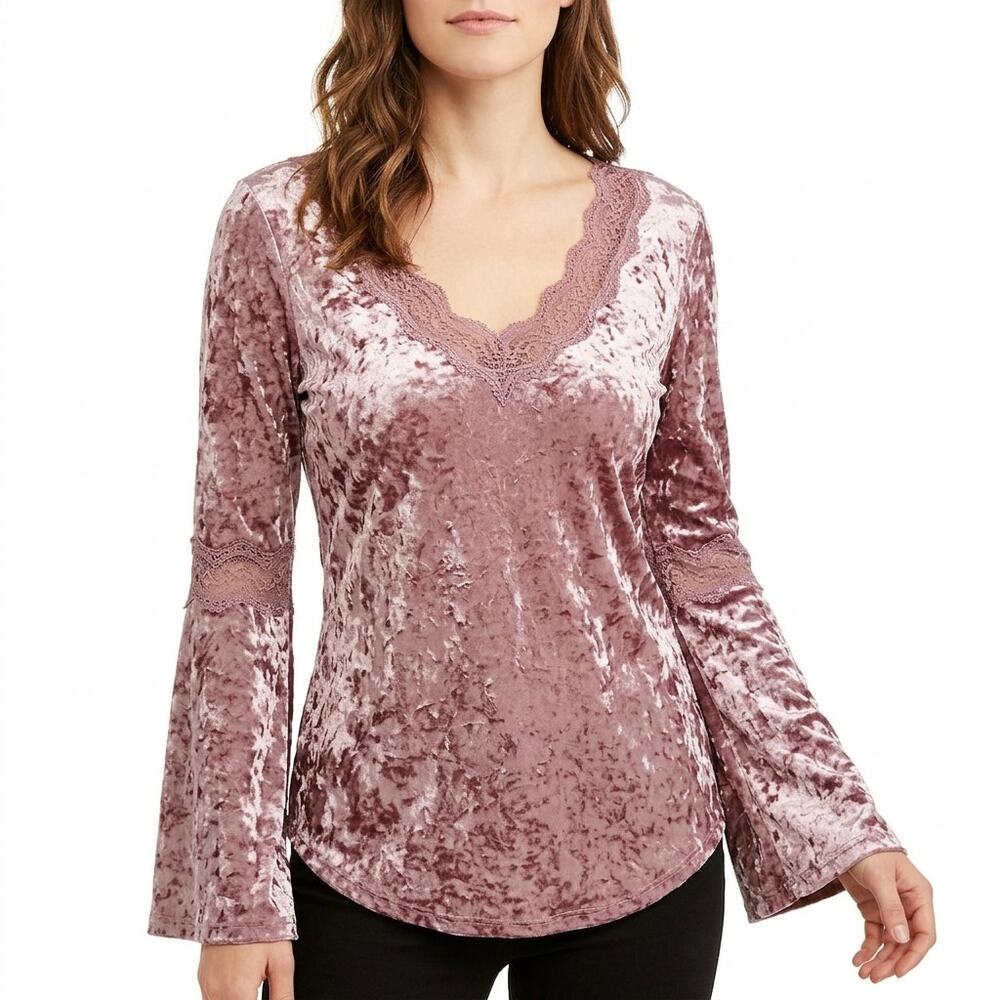 Almost Famous Pink Stretch Top Women Plus Size L